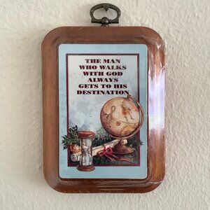 NIB The Man Who Walks With God Graduation Wall Plaque - 1991